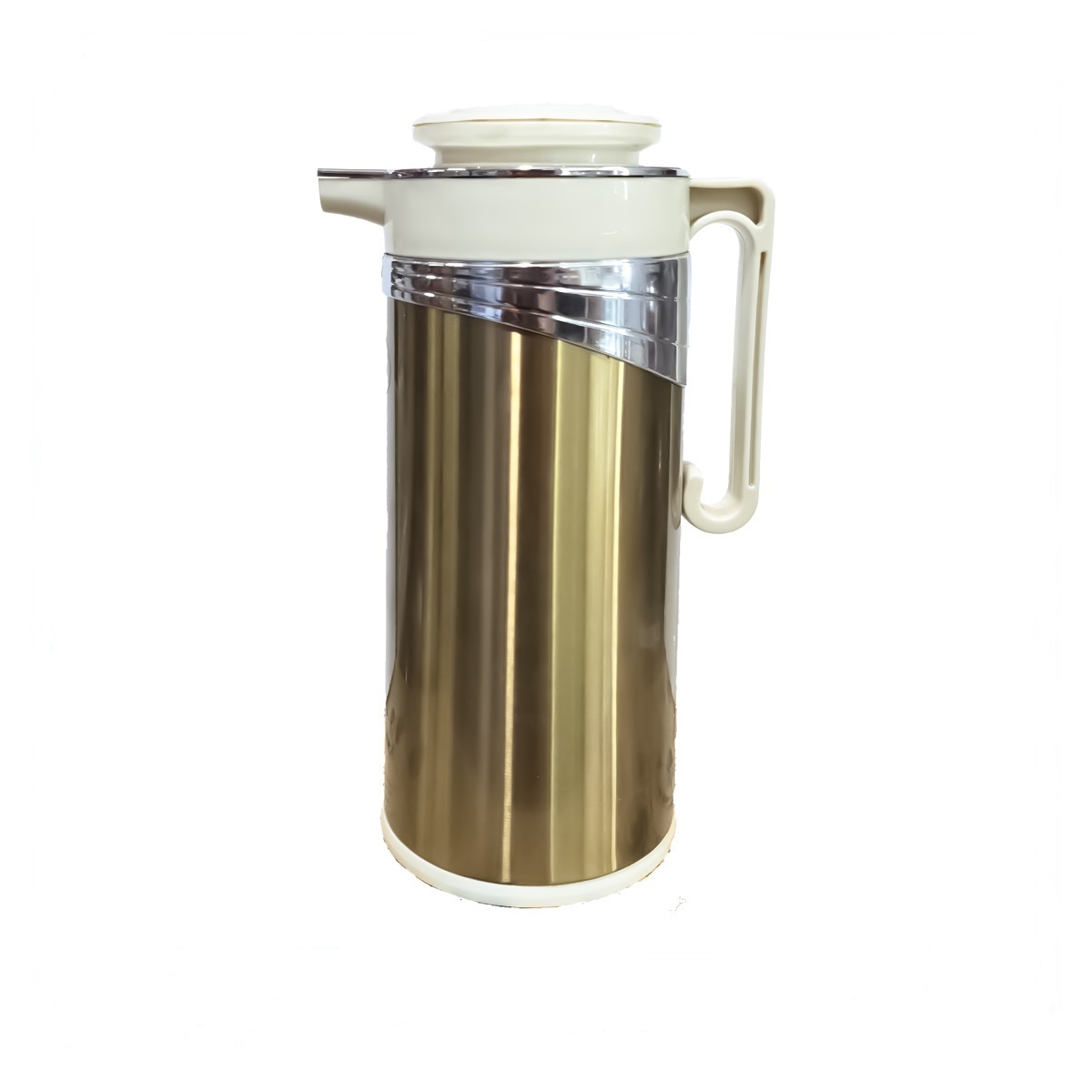 فلاسک شیشه صورتی بدنه استیل ظرفیت 1.6